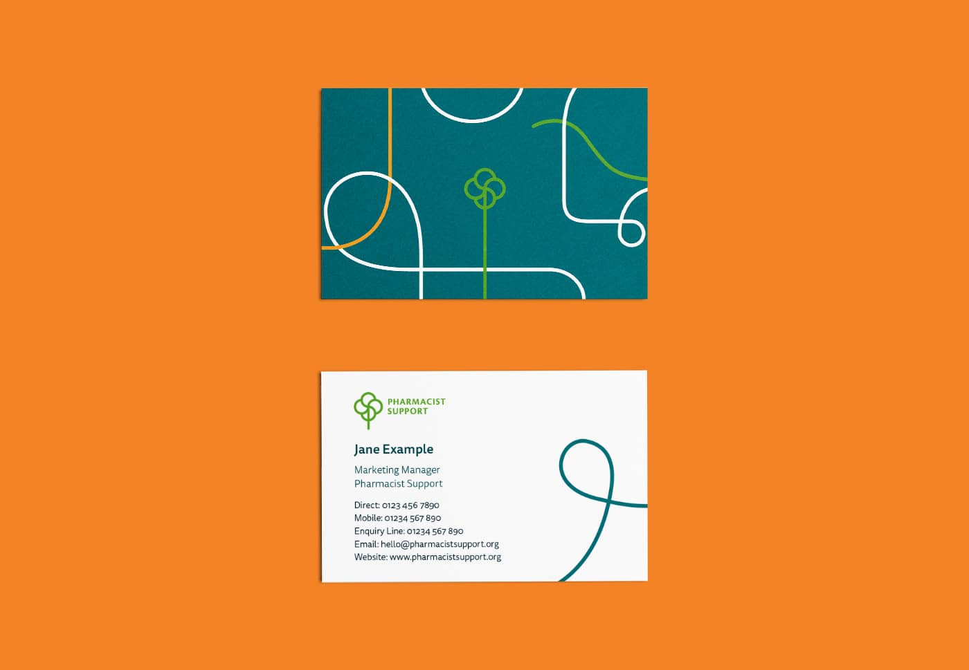 Pharmacist Support business card.