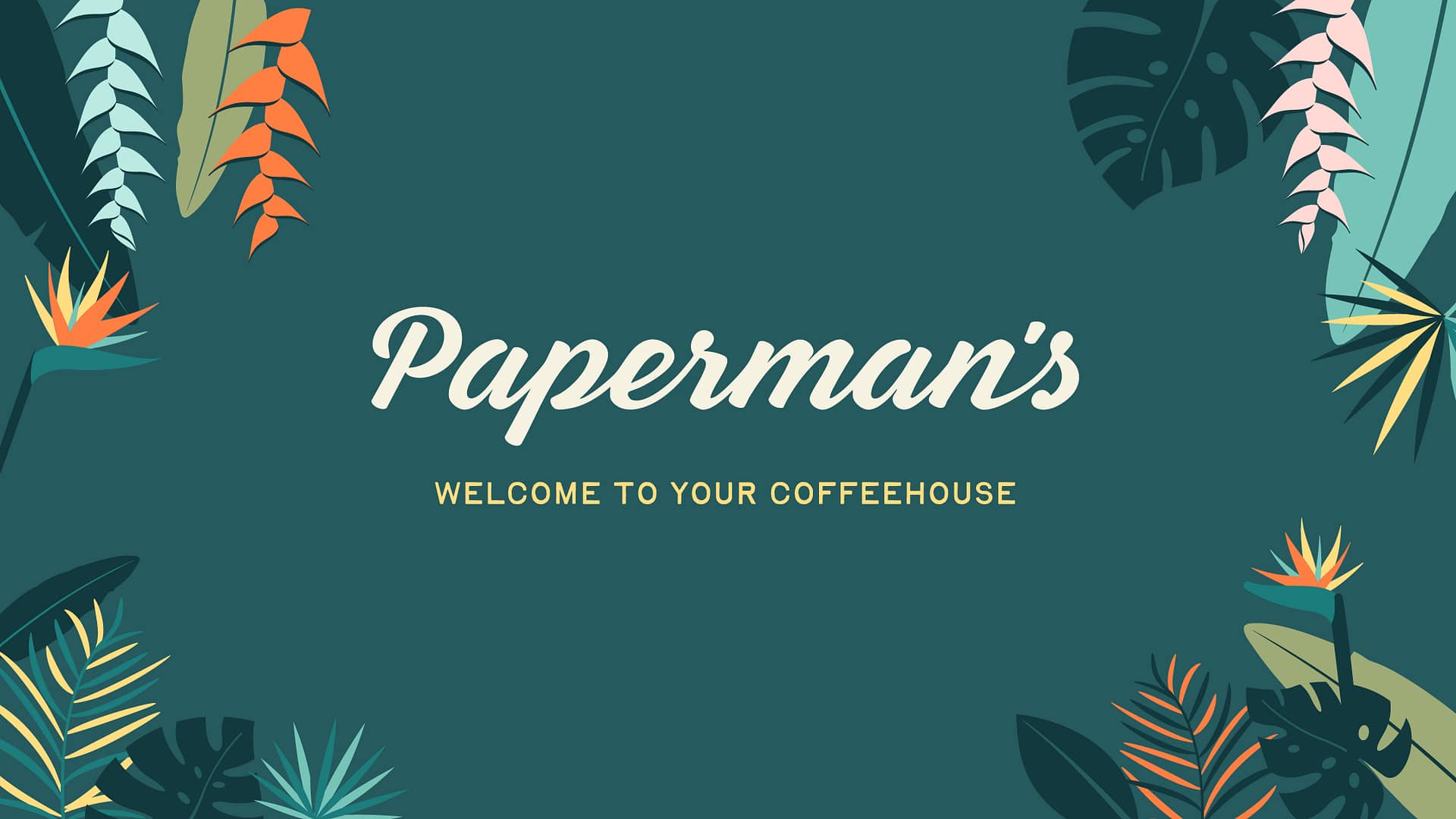 Paperman's Coffeehouse visual identity